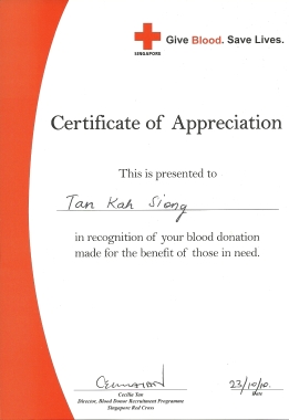 donate blood cert